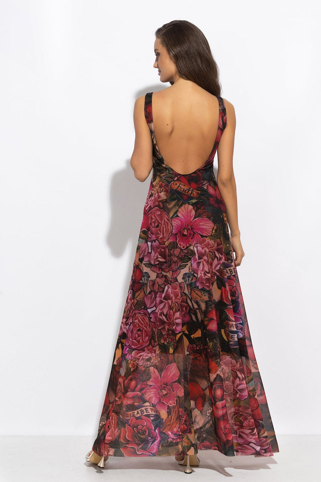 BACKLESS LONG DRESS - TATTOO STAR - Fashion Roots