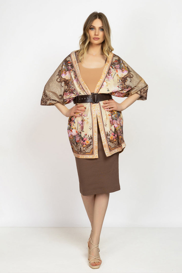 FRENCH TERRY CARDIGAN - BAROQUE FLOWERS