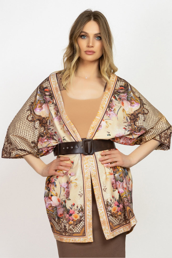FRENCH TERRY CARDIGAN - BAROQUE FLOWERS