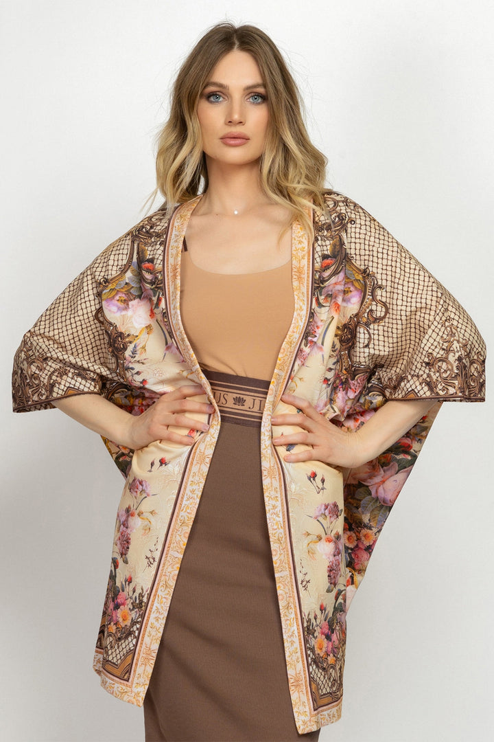 FRENCH TERRY CARDIGAN - BAROQUE FLOWERS