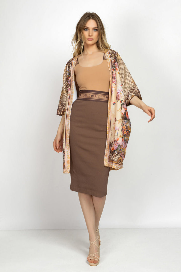 FRENCH TERRY CARDIGAN - BAROQUE FLOWERS