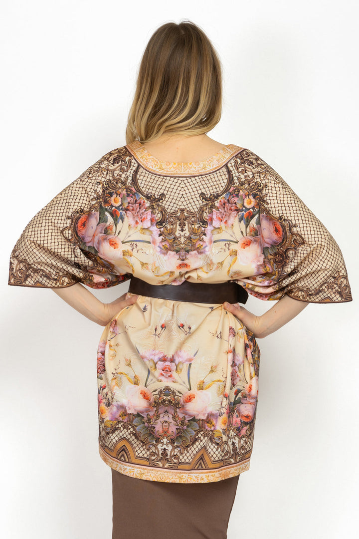 FRENCH TERRY CARDIGAN - BAROQUE FLOWERS