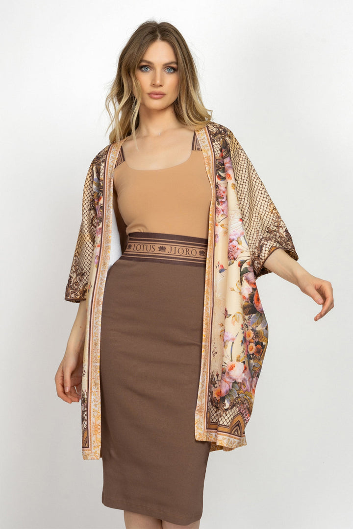 FRENCH TERRY CARDIGAN - BAROQUE FLOWERS