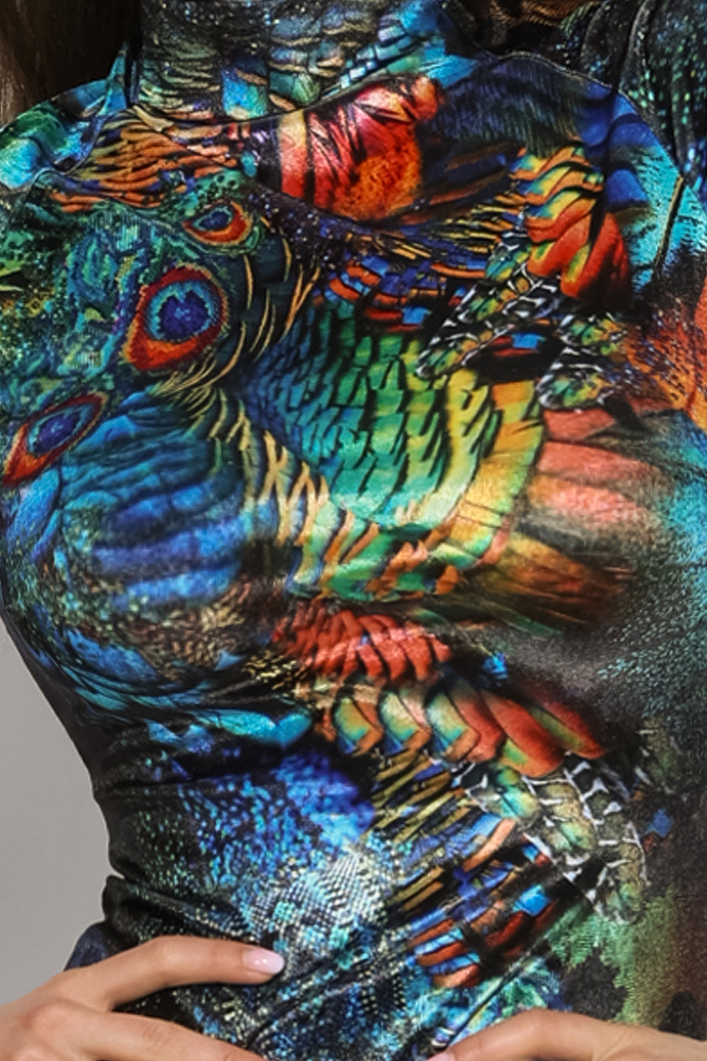 VELVET DRESS - AMAZONIA JIORO ВТАЛЕНА РОКЛЯ ОТ КАДИФЕ - AMAZONIA JIORO