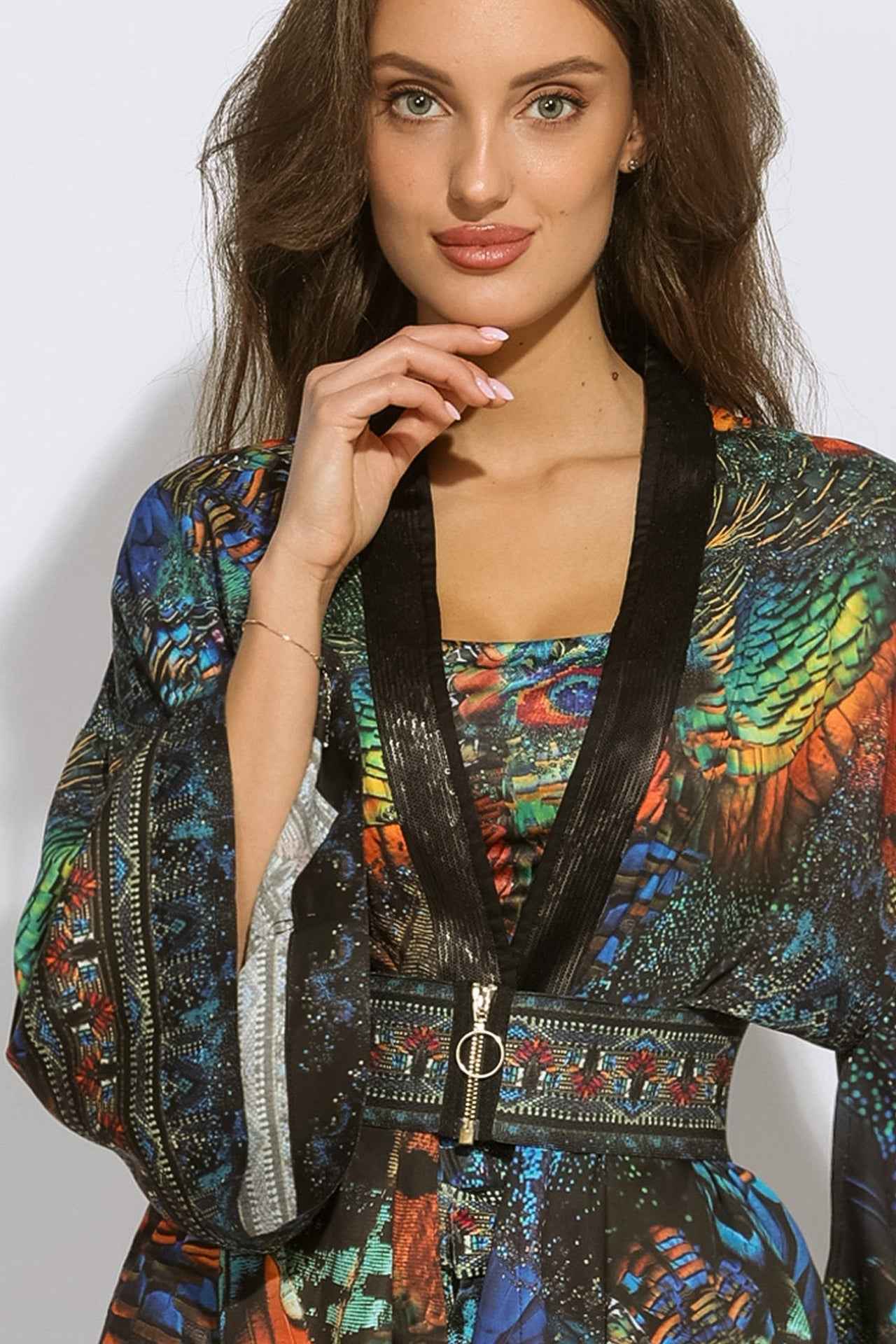 ELASTIC WIDE BELT WITH ZIPPER - AMAZONIA