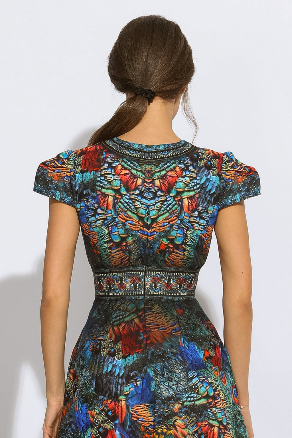 EMPIRE WAIST MAXI DRESS  WITH LINEN FEEL - AMAZONIA JIORO ДЪЛГА РОКЛЯ С УСЕЩАНЕ ЗА ЛЕН - AMAZONIA JIORO