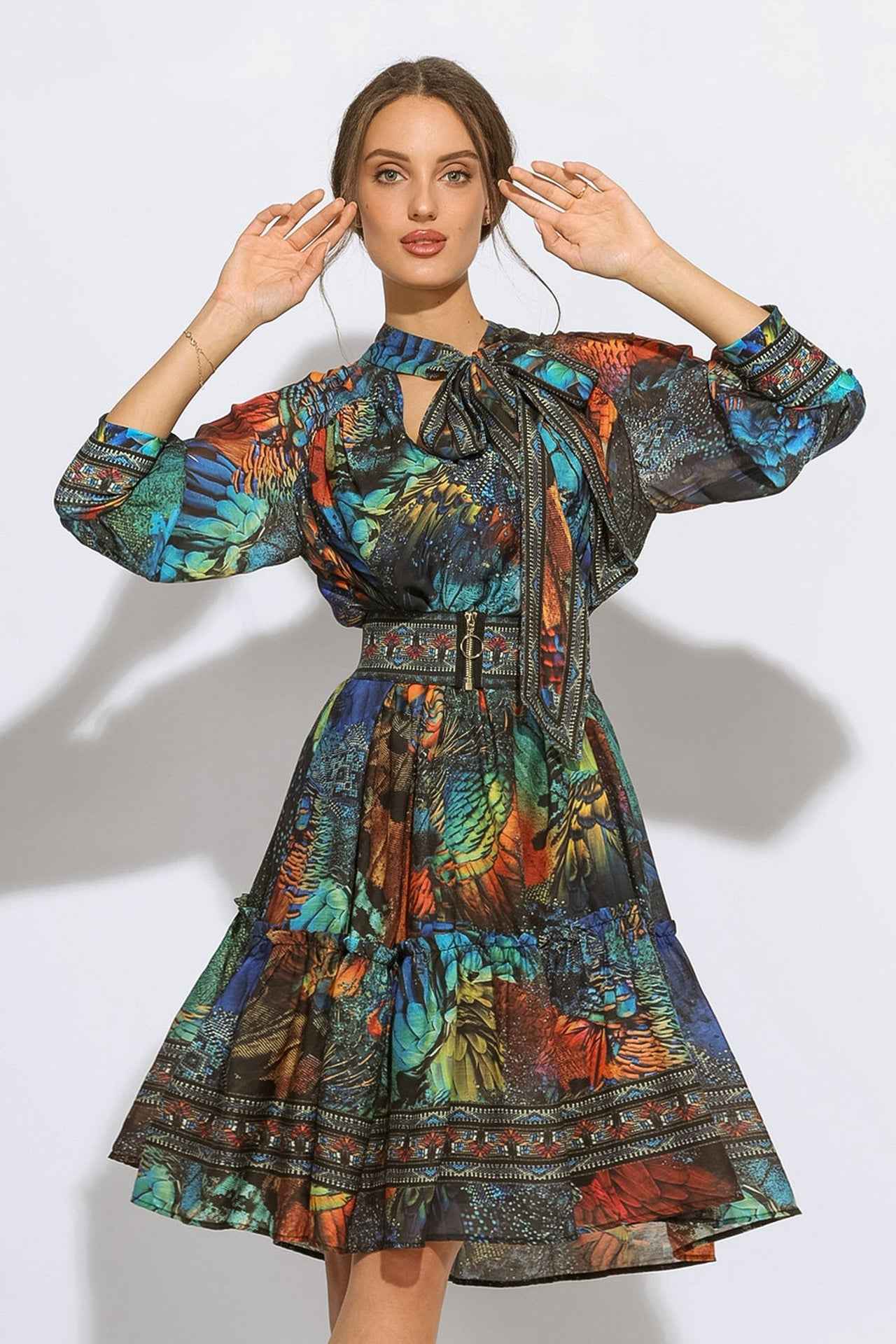 ELASTIC WIDE BELT WITH ZIPPER - AMAZONIA