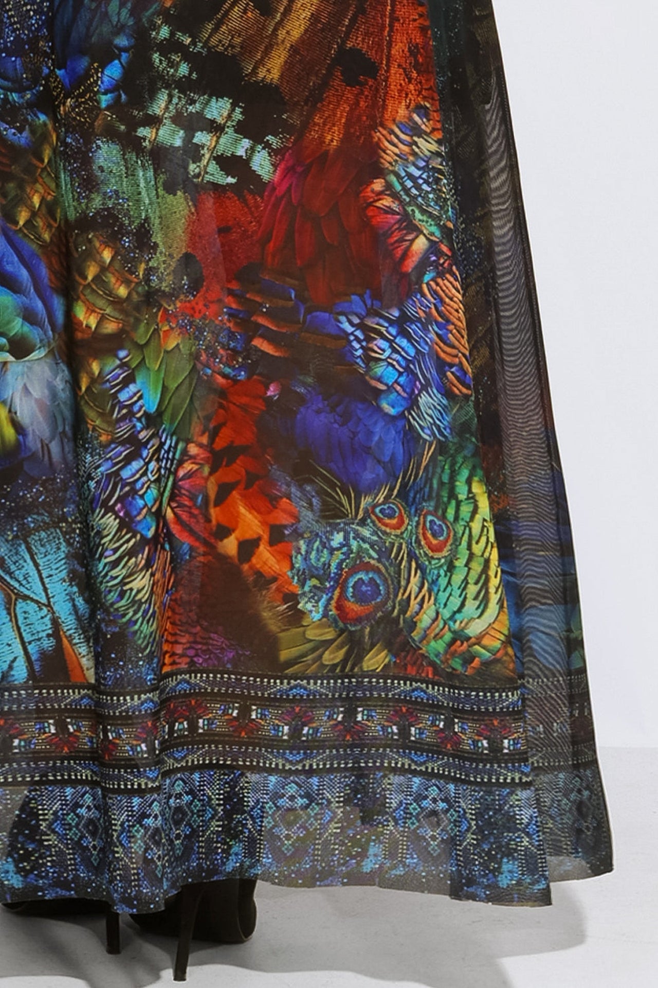 LONG FINE NET DRESS - AMAZONIA