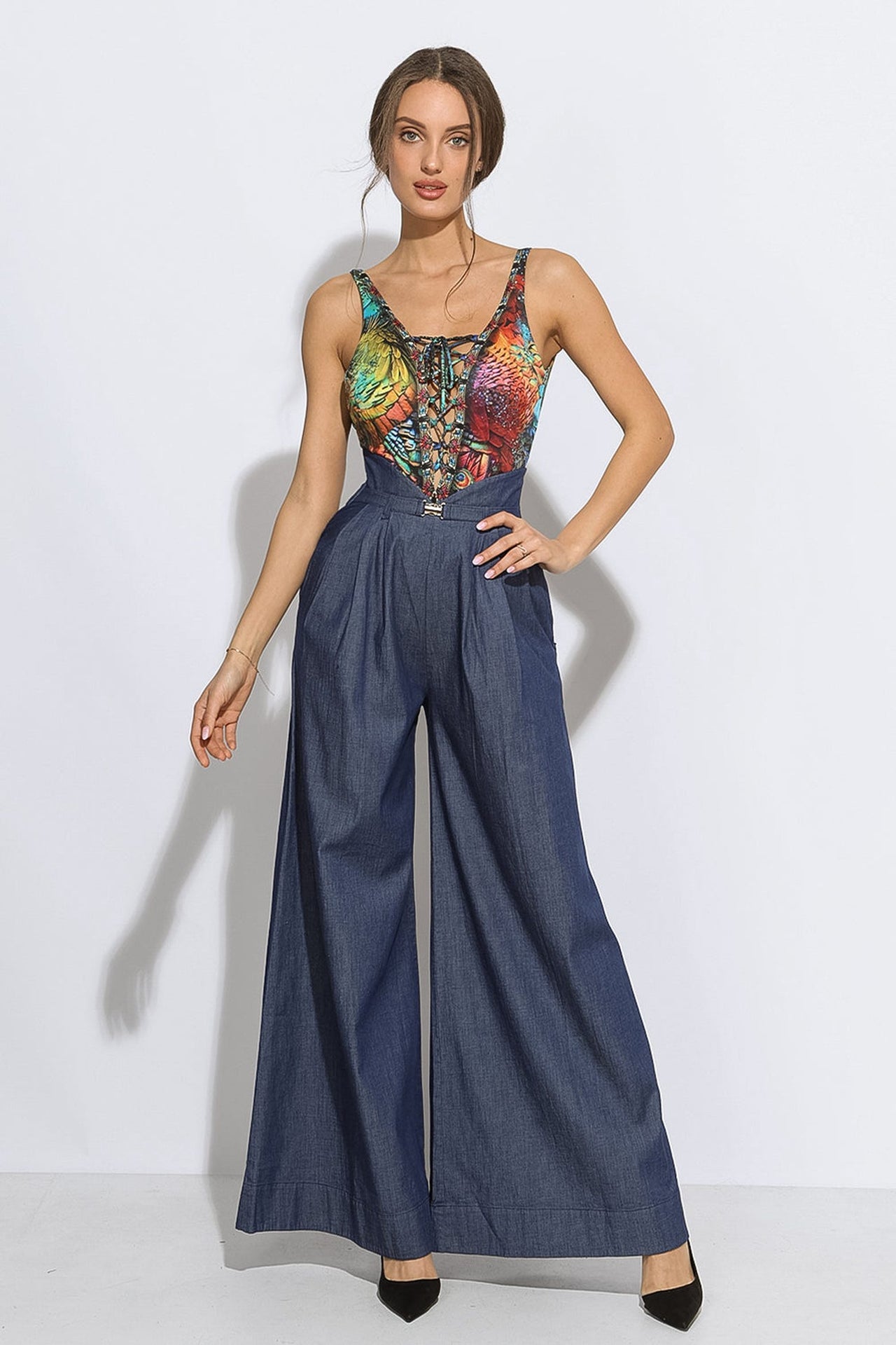 ONE-PIECE SWIMSUIT - AMAZONIA JIORO ЦЯЛ БАНСКИ С V-ДЕКОЛТЕ С ПОДПЛЪНКИ - AMAZONIA JIORO