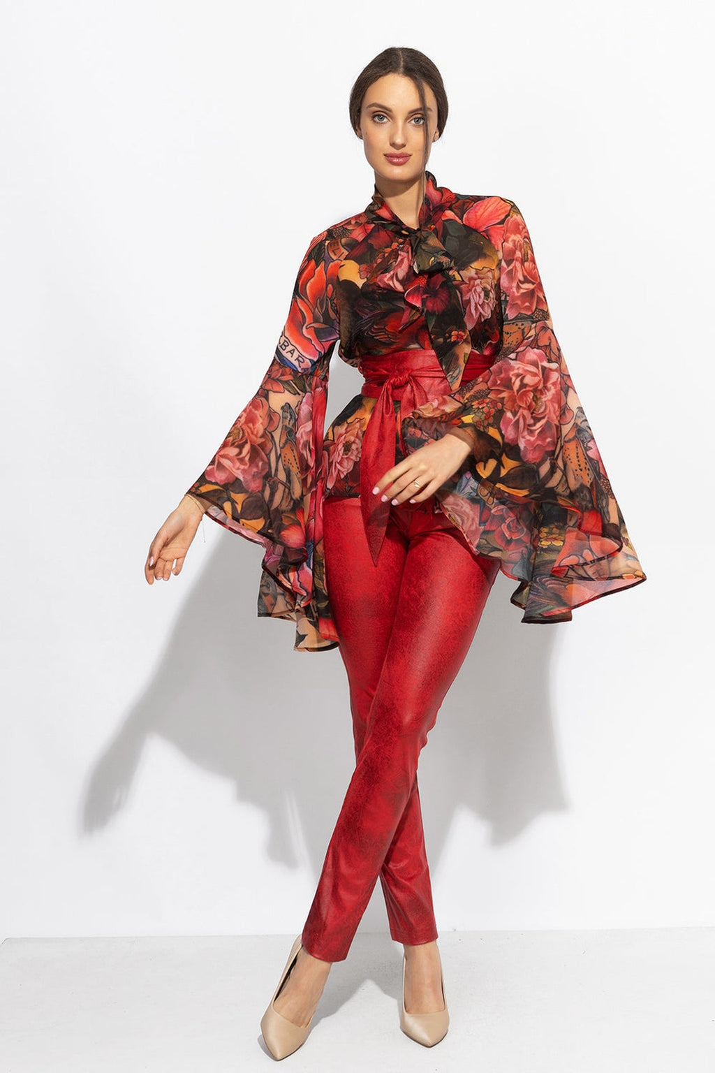 DESIGNER SHIRT WITH FLARED SLEEVES - TATTOO STAR JIORO ДИЗАЙНЕРСКА РИЗА С КЛОШ РЪКАВИ - TATTOO STAR JIORO