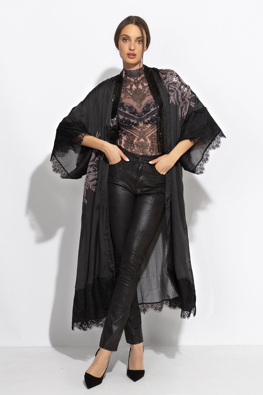 KIMONO EN VISCOSE - POUSSIÈRE D'ÉTOILES