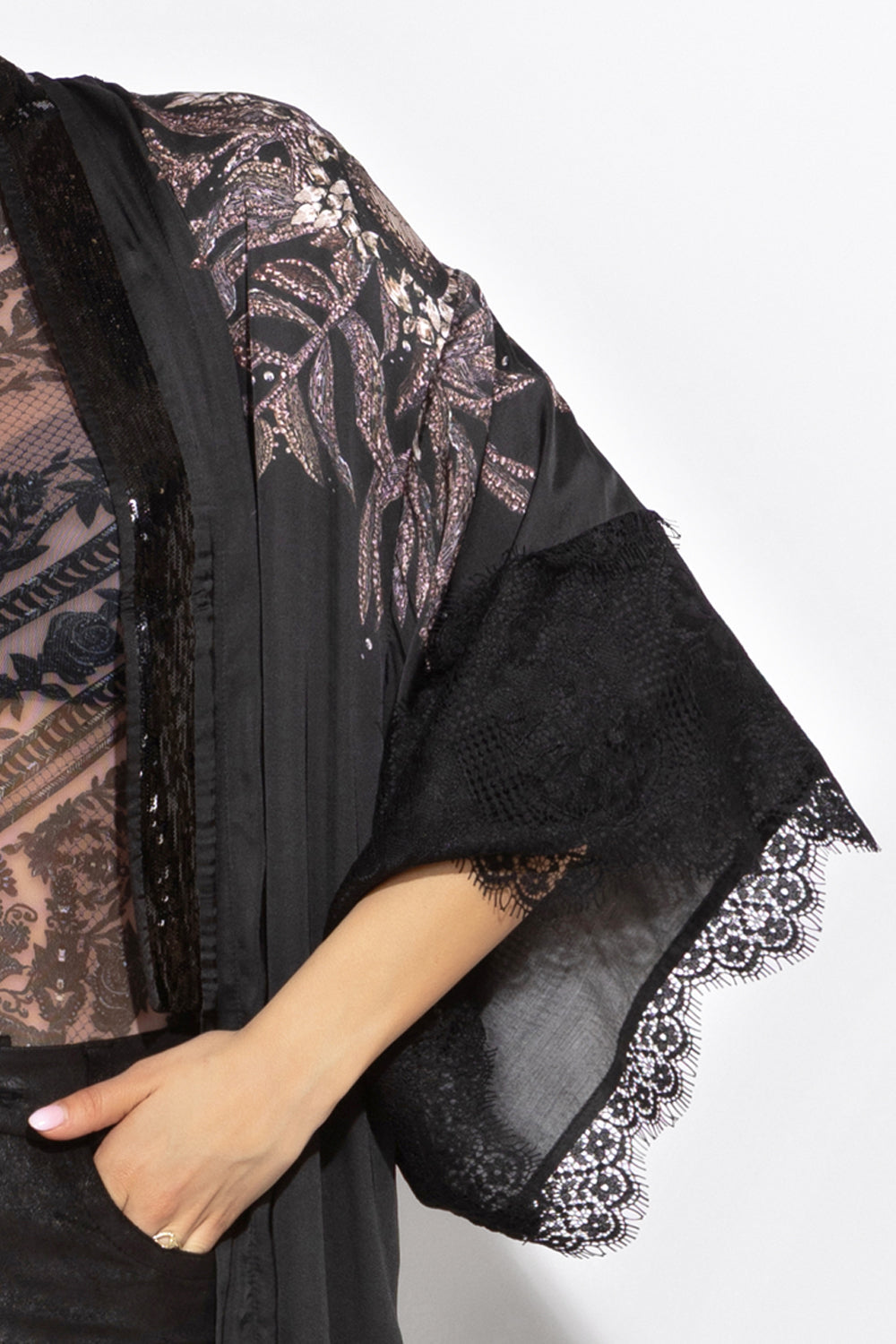 KIMONO EN VISCOSE - POUSSIÈRE D'ÉTOILES