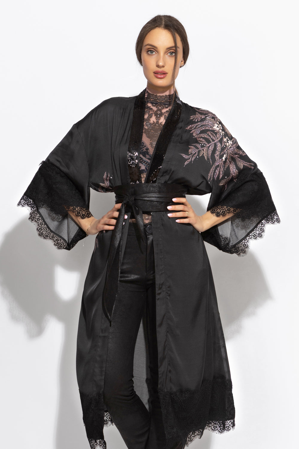 KIMONO EN VISCOSE - POUSSIÈRE D'ÉTOILES