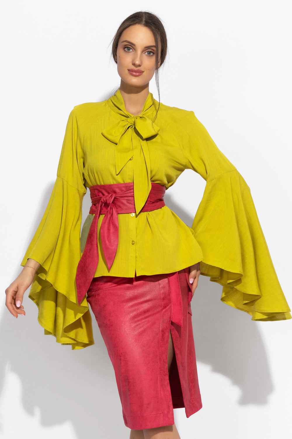 WRAP-STYLE BELT - SUEDE-LIKE IN CYCLAMEN - ESSENTIALS - Fashion Roots