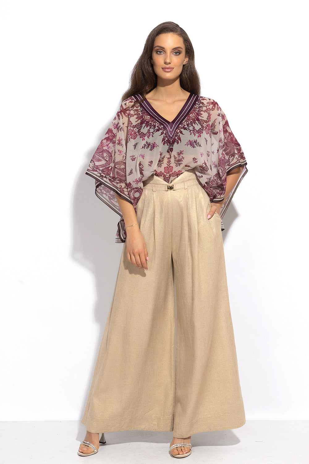 CHIFFON TUNIC - ASIA BORDEAUX - Fashion Roots