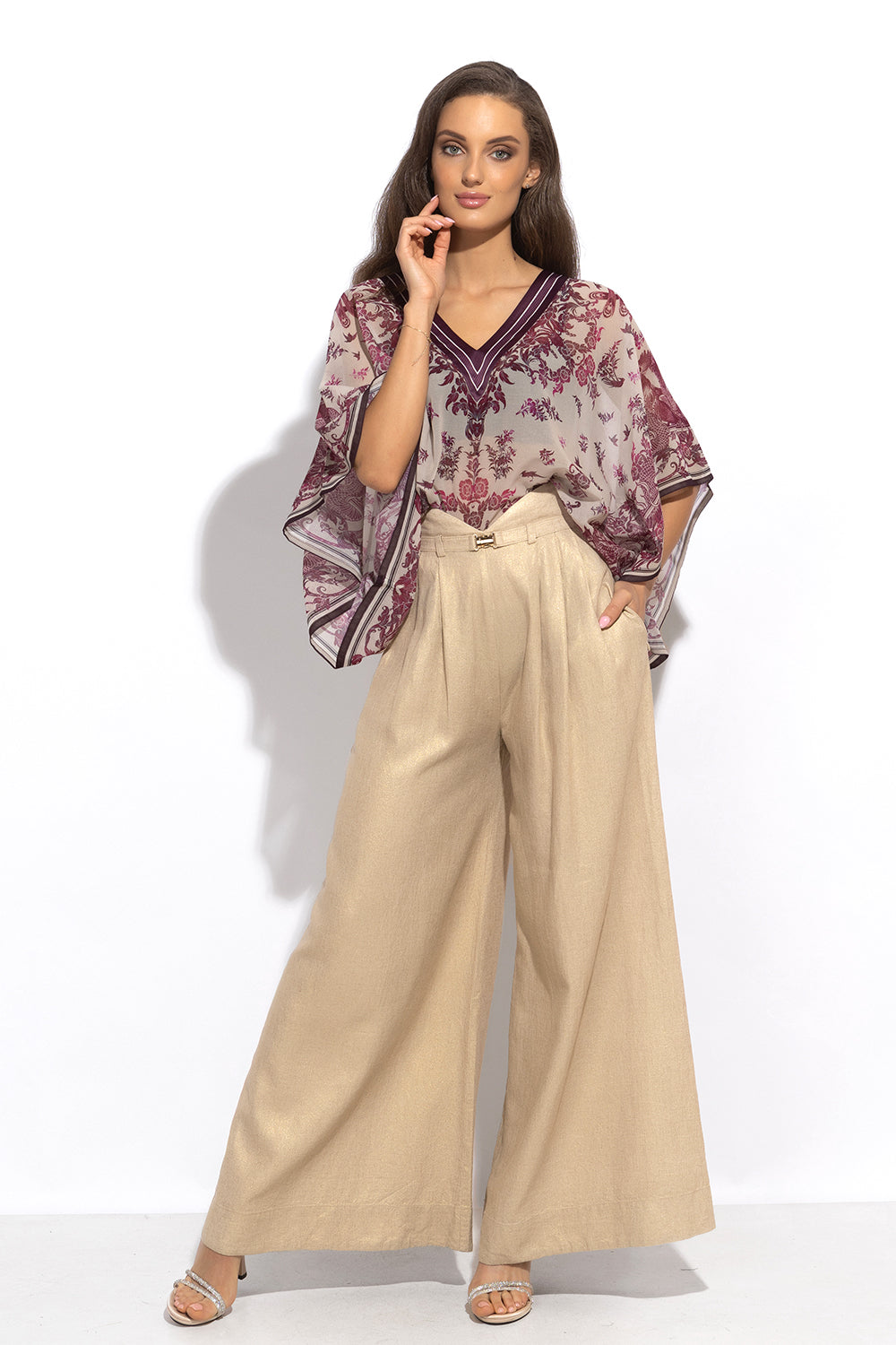 CHIFFON TUNIC - ASIA BORDEAUX - Fashion Roots