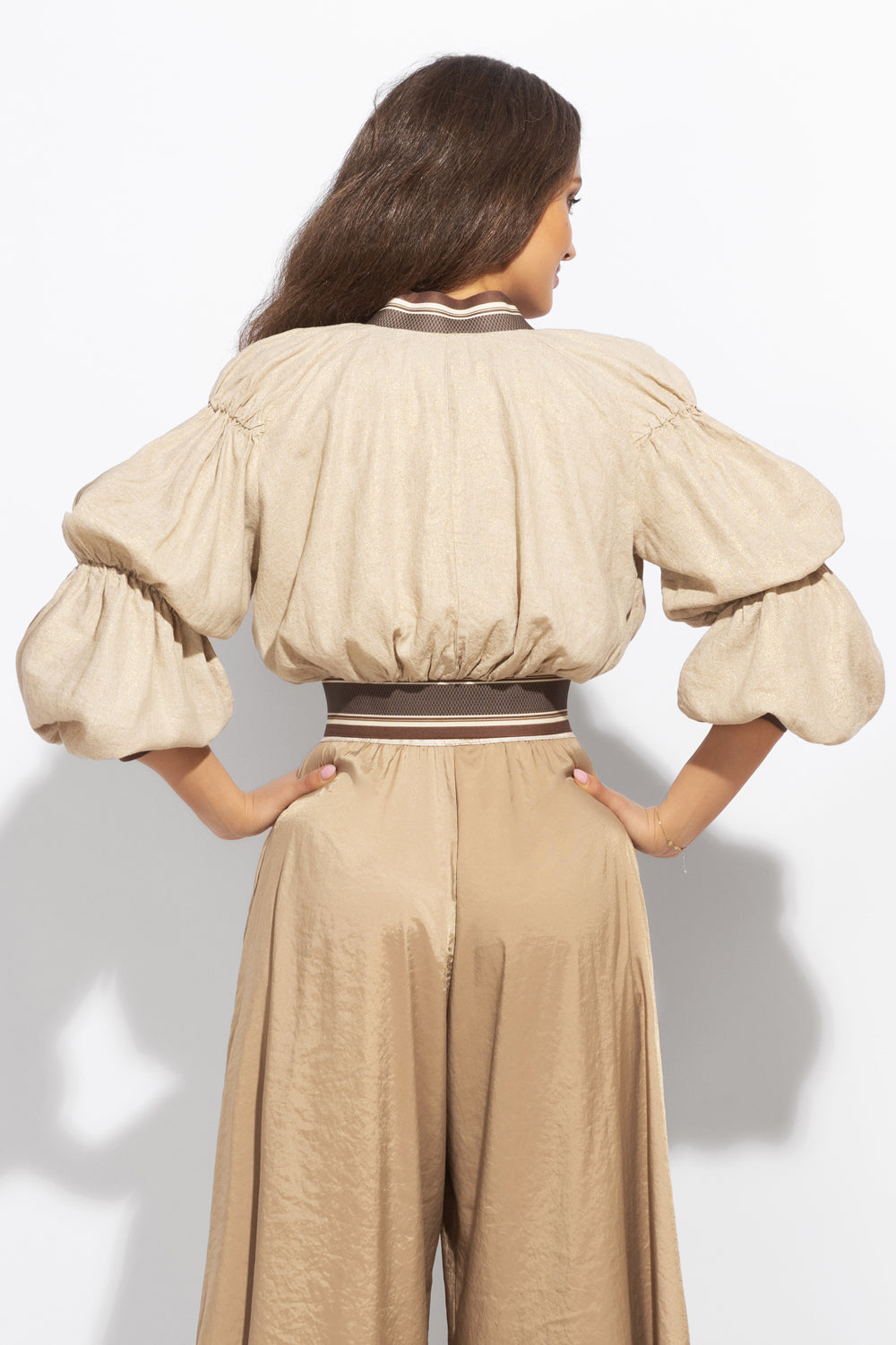 BLOUSON BOMBER EN LIN - ESSENTIELS