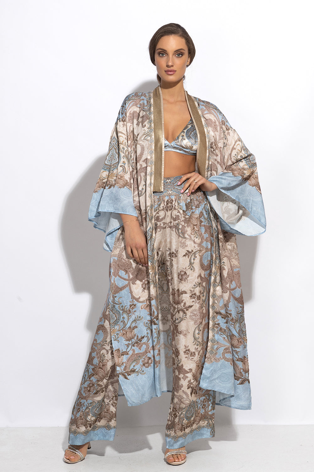 TRIANGLE-STYLE TOP IN RIBBED VELVET - PAISLEY SKY JIORO ГОРНИЩЕ ТИП ТРИЪГЪЛНИК ОТ КАДИФЕ РИПС - PAISLEY SKY JIORO