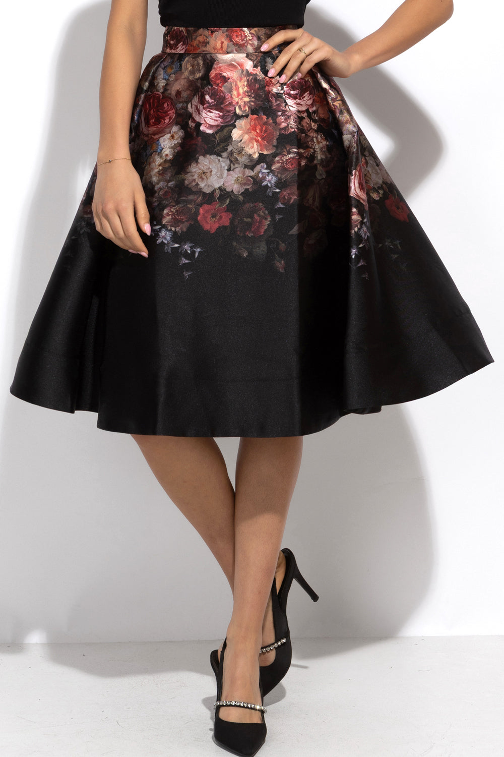 JUPE COUPE - FLEURS VINTAGE