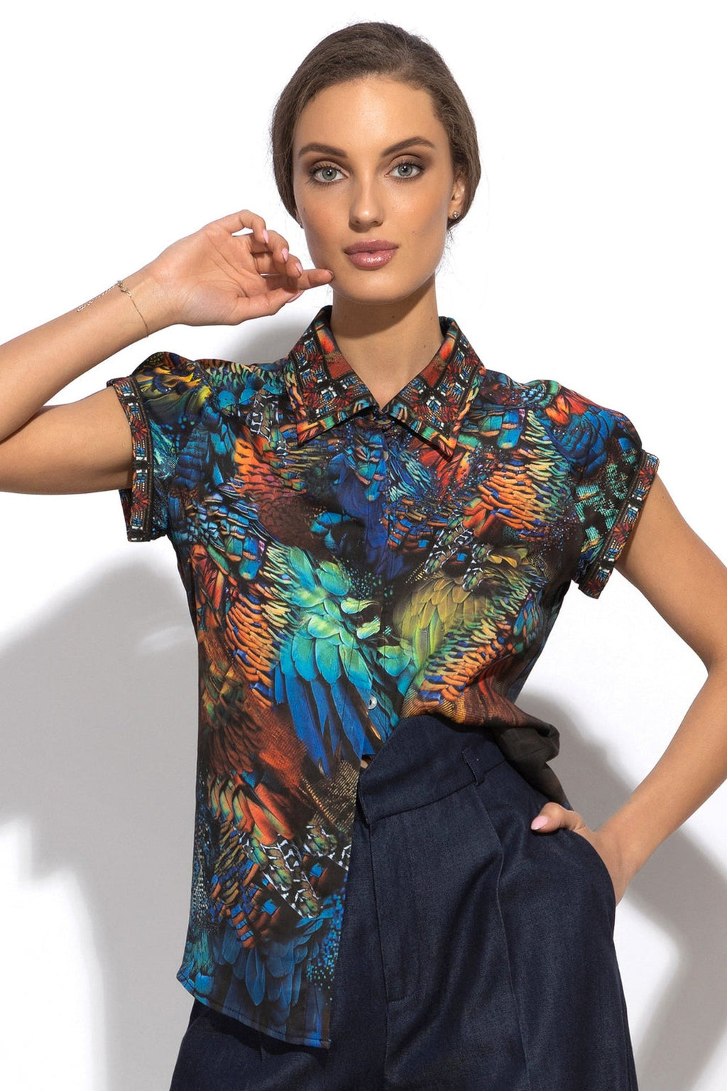 VISCOSE RAGLAN SLEEVE SHIRT - AMAZONIA JIORO РИЗА С РЕГЛАН РЪКАВ ОТ ВИСКОЗА - AMAZONIA JIORO