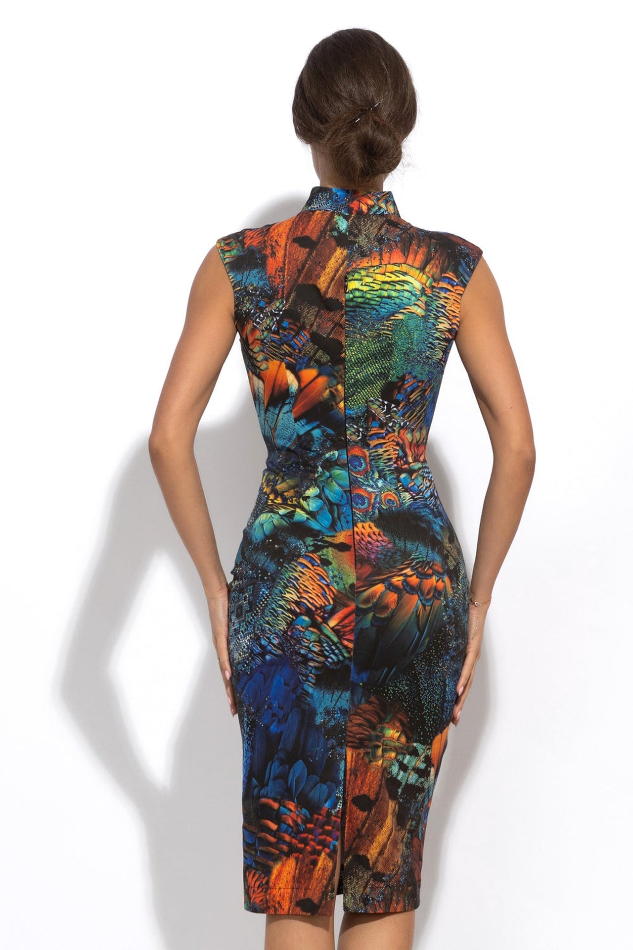 BAVLNENÉ KEPROVÉ ŠATY S HLBOKÝM VÝSTRIHOM - AMAZONIA