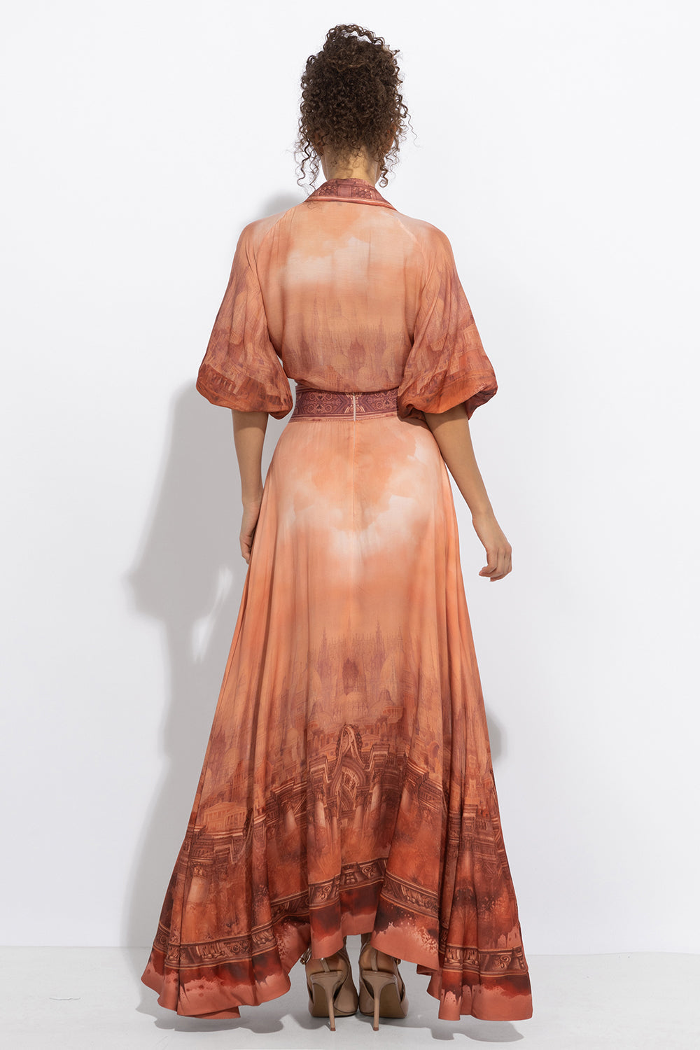 LONG VISCOSE SKIRT WITH ELASTIC WAIST AND SIDE POCKETS - ANCIENT TOWN JIORO ДЪЛГА ПОЛА ОТ ВИСКОЗА С ЛАСТИЧЕН КОЛАН - ANCIENT TOWN JIORO