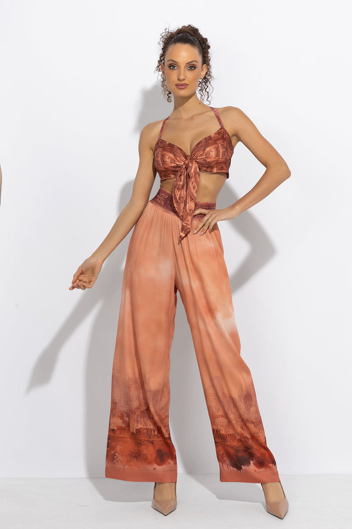 VISCOSE WRAP BUSTIER WITH FRONT TIES - ANCIENT TOWN JIORO БЮСТИЕ ОТ ВИСКОЗА С ВРЪЗКИ - ANCIENT TOWN JIORO