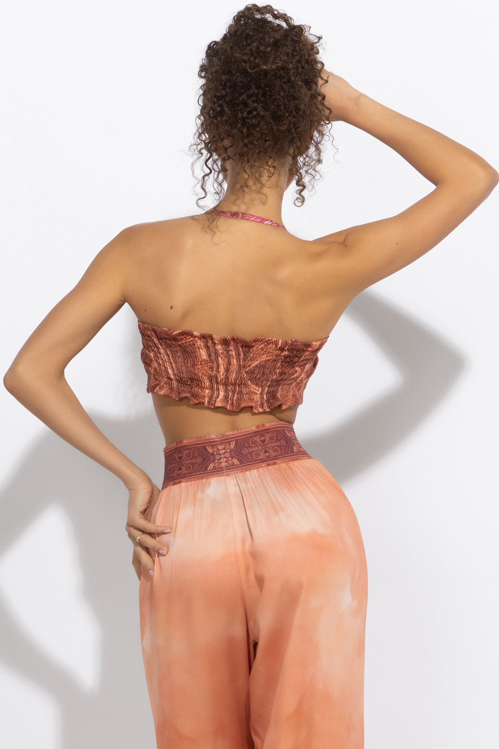 VISCOSE WRAP BUSTIER WITH FRONT TIES - ANCIENT TOWN