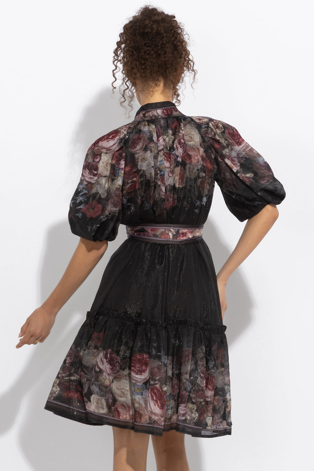 DRESS WITH PUFF SLEEVE - VINTAGE FLOWERS