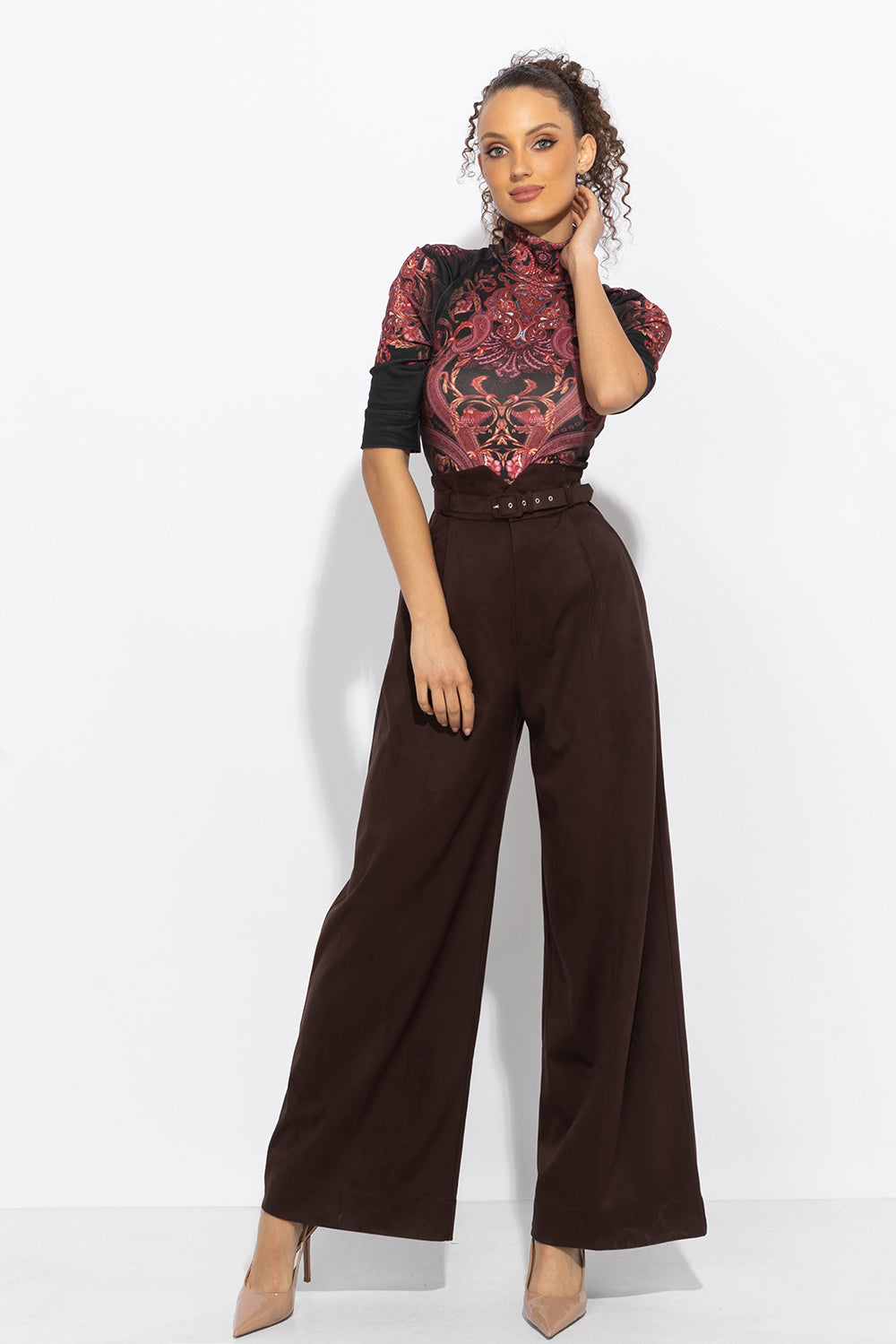 SIGNATURE PRINTED BLOUSE - PAISLEY DARK JIORO ТОП С ПРИНТ - PAISLEY DARK JIORO