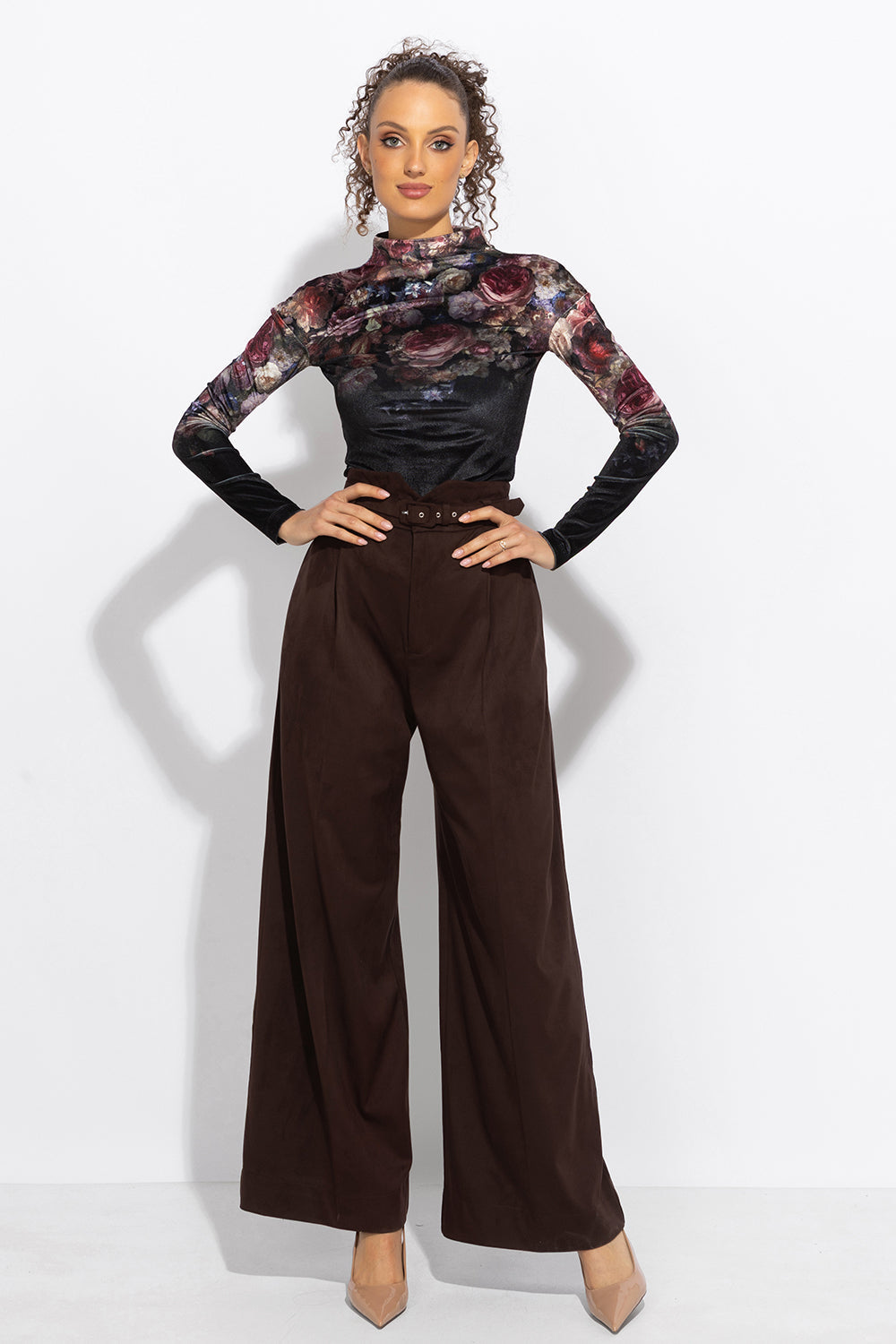 VELVET TURTLENECK - VINTAGE FLOWERS JIORO  ПОЛО ОТ КАДИФЕ - VINTAGE FLOWERS JIORO