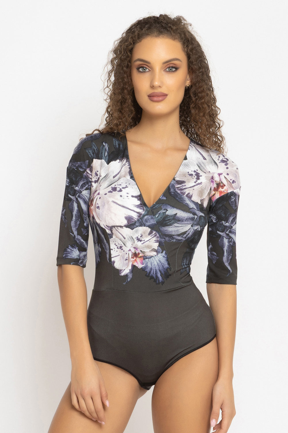 WRAPPED V-NECK BODYSUIT - ORCHID ICE JIORO БОДИ С V-ДЕКОЛТЕ - ORCHID ICE JIORO