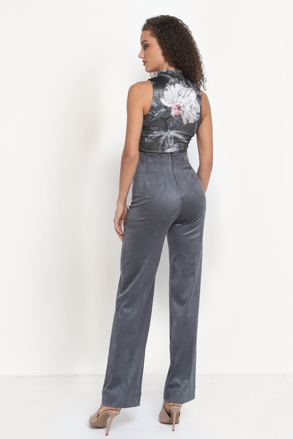 HIGH-NECK LUREX SLEEVELESS TOP - ORCHID ICE JIORO ЛУРЕКС ТОП С ПОЛО ЯКА БЕЗ РЪКАВИ - ORCHID ICE JIORO