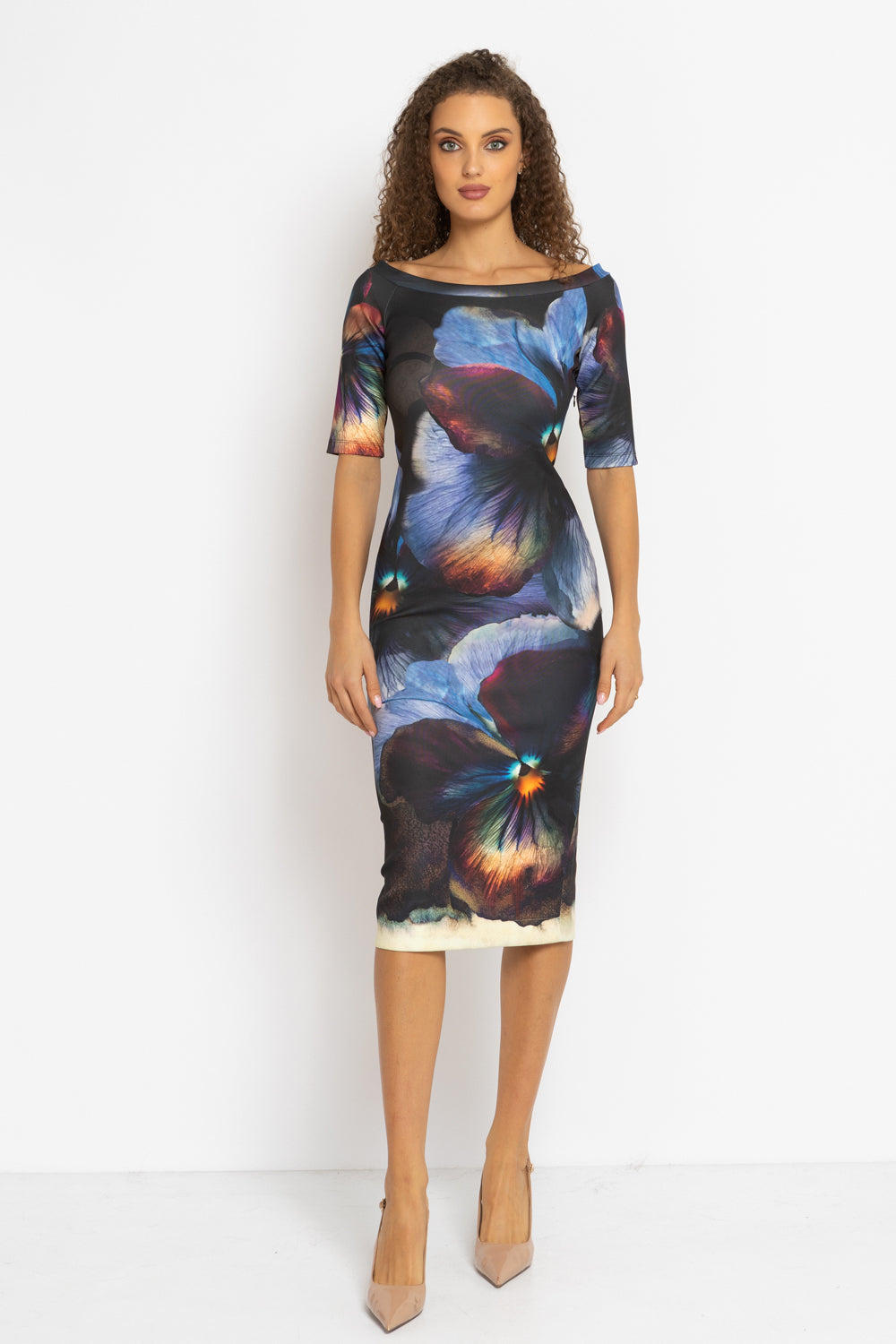 OPEN SHOULDERS DRESS -  VIOLET JIORO РОКЛЯ С ОТКРИТИ РАМЕНЕ - VIOLET JIORO