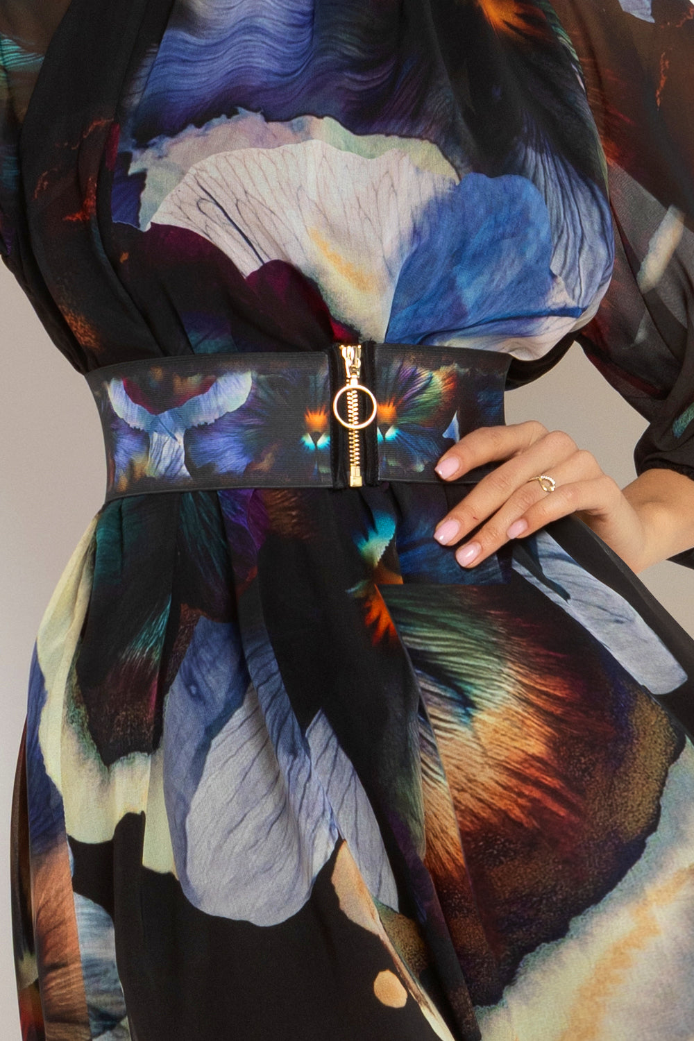 WIDE ELASTIC BELT WITH ZIPPER - VIOLET JIORO ЕЛАСТИЧЕН ШИРОК КОЛАН С ЦИП - VIOLET JIORO