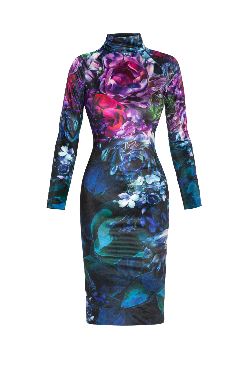 LONG SLEEVES VELVET DRESS - PEONIES JIORO ВТАЛЕНА РОКЛЯ ОТ КАДИФЕ - PEONIES JIORO