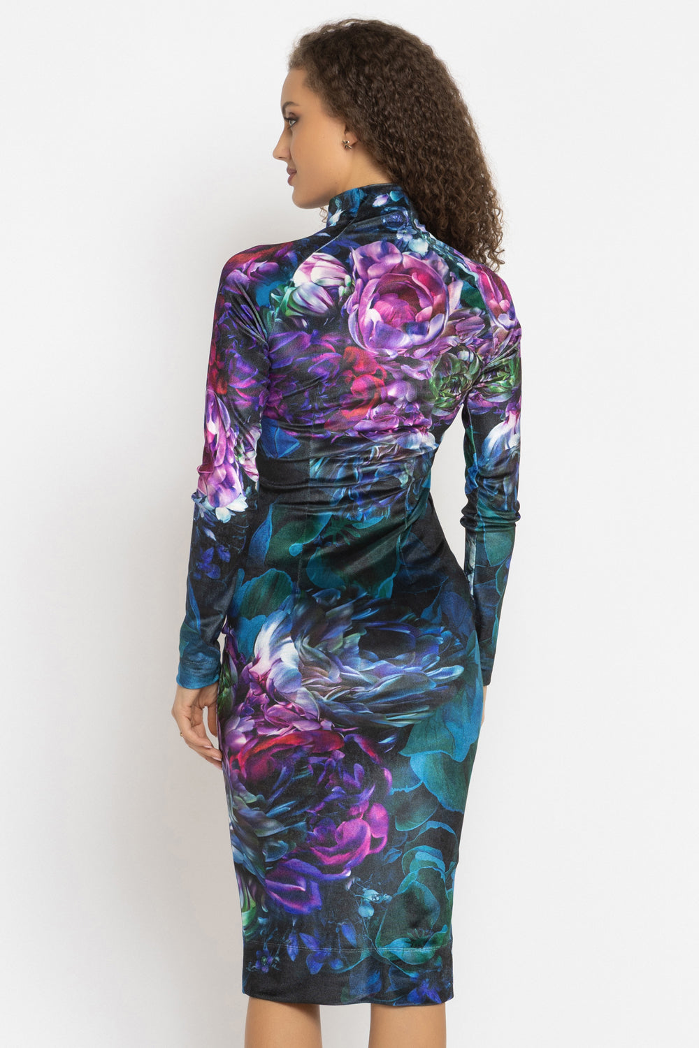 LONG SLEEVES VELVET DRESS - PEONIES JIORO ВТАЛЕНА РОКЛЯ ОТ КАДИФЕ - PEONIES JIORO