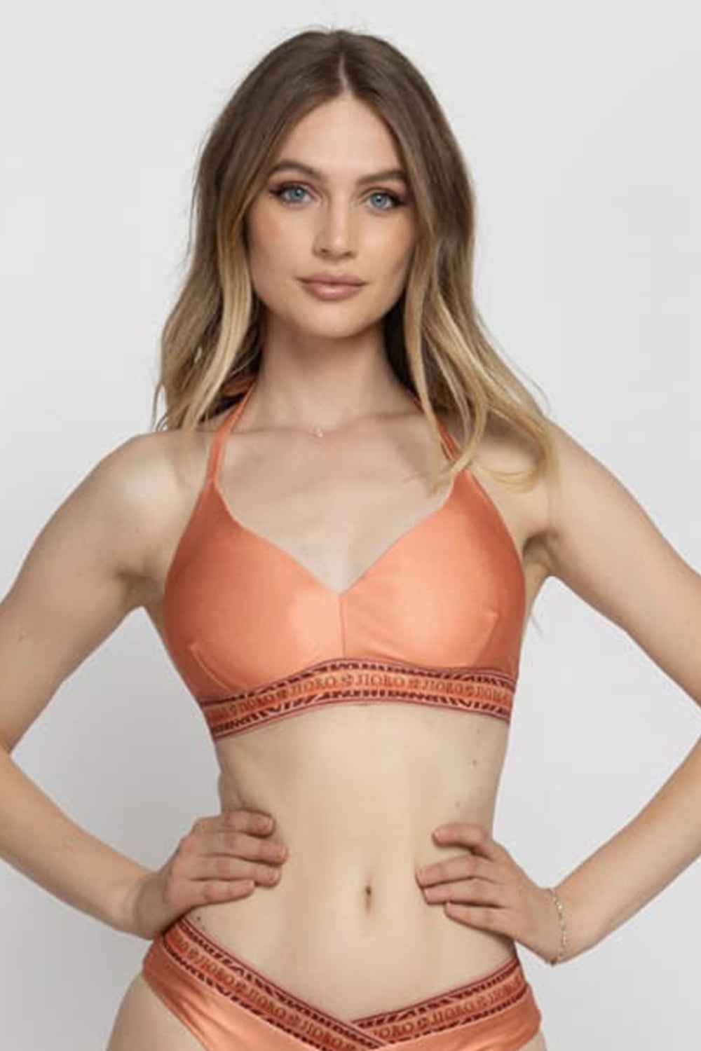 BUSTY SWIMSUIT TOP - PAPAYA BUTTERFLIES