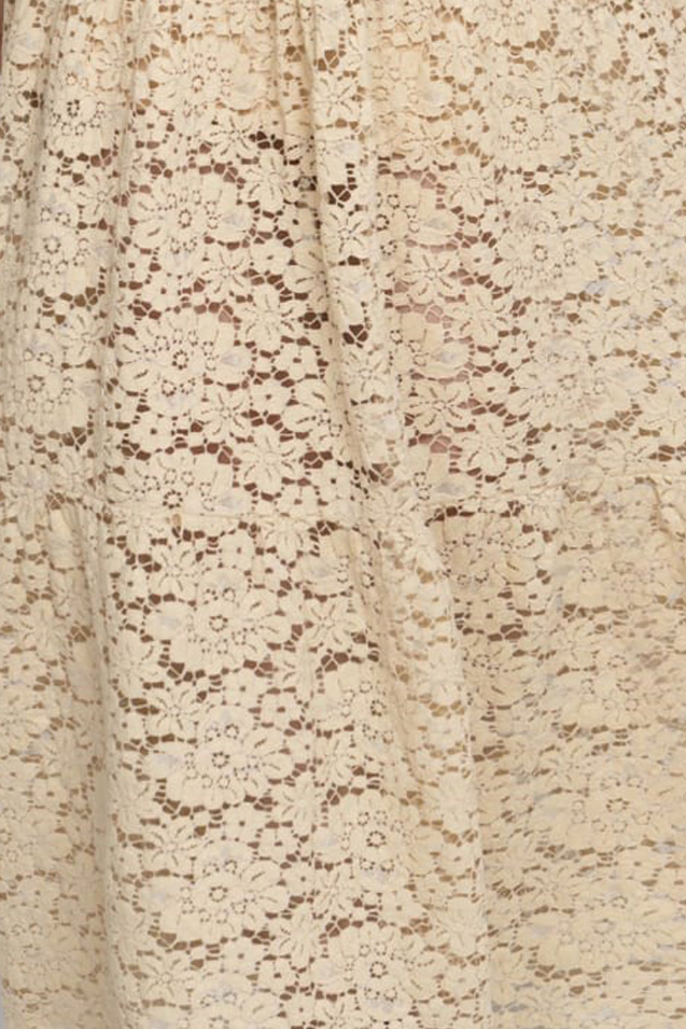 BEIGE BOHO LACE SKIRT WITH SHORT LINING - ESSENTIALS