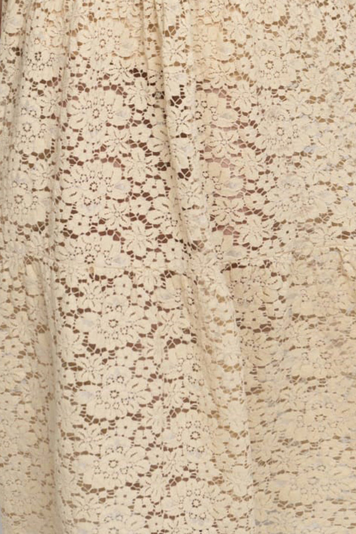 BEIGE BOHO LACE SKIRT WITH SHORT LINING - ESSENTIALS JIORO ДАНТЕЛЕНА БОХО ПОЛА В БЕЖОВО С КЪСА ПОДПЛАТА - ESSENTIALS JIORO