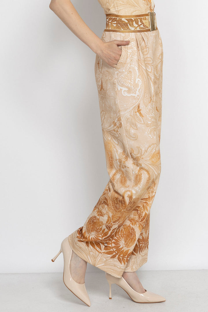 HIGH-WAIST WIDE-LEG PANTS - SUNSET