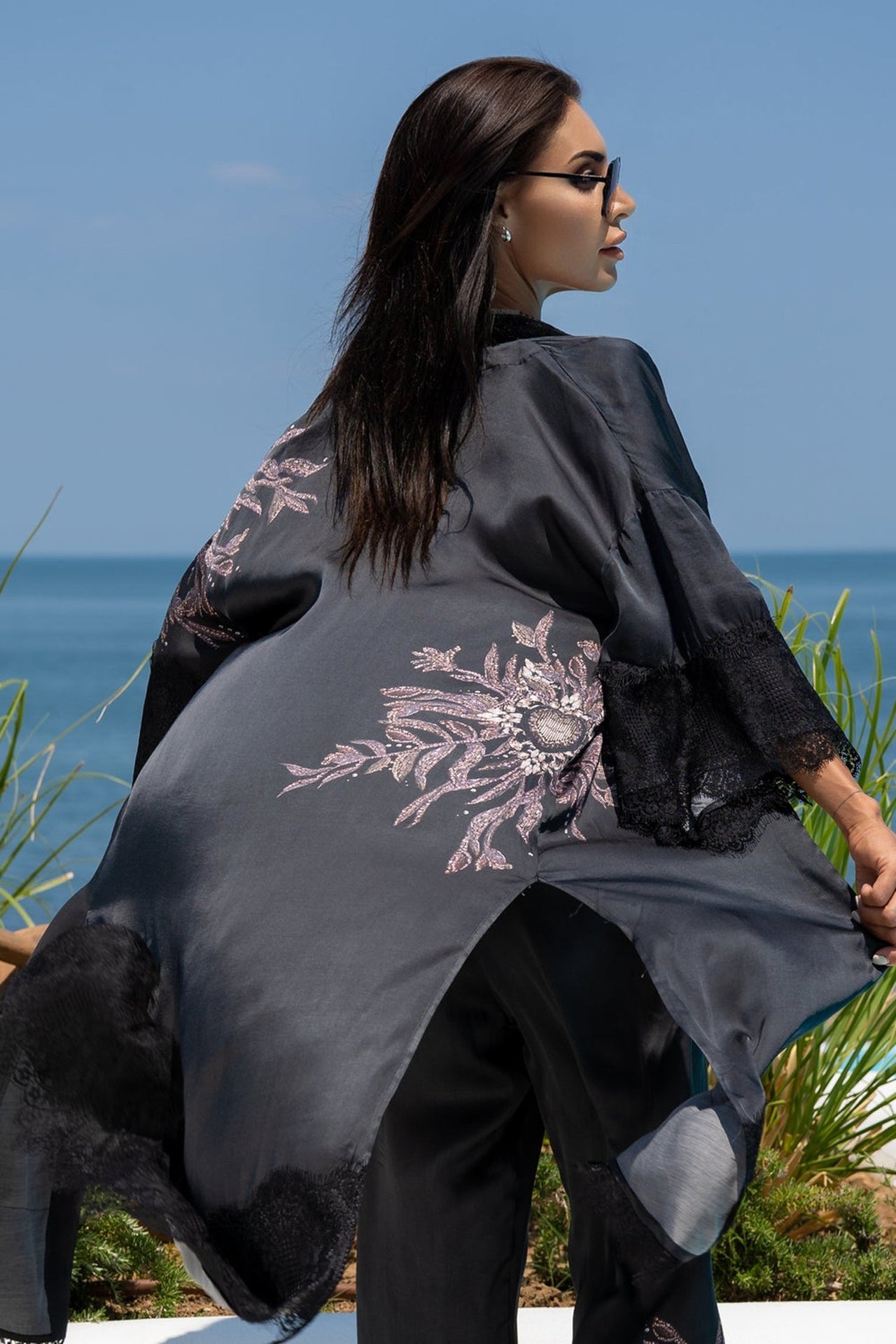 KIMONO EN VISCOSE - POUSSIÈRE D'ÉTOILES