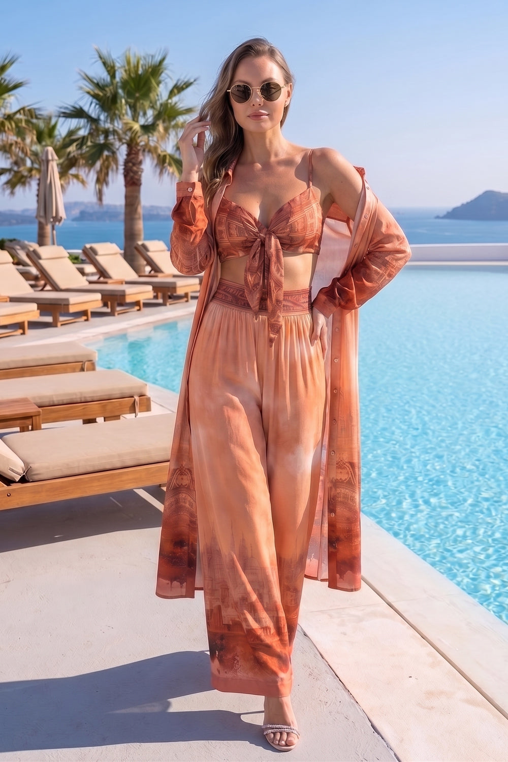 VISCOSE WRAP BUSTIER WITH FRONT TIES - ANCIENT TOWN
