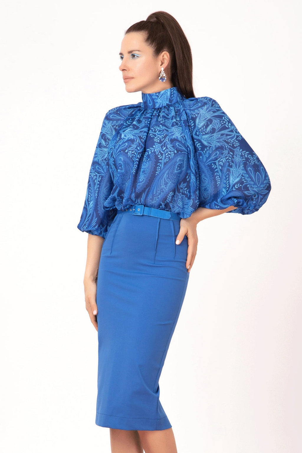ELEGANT SHIRT - PAISLEY BLUE