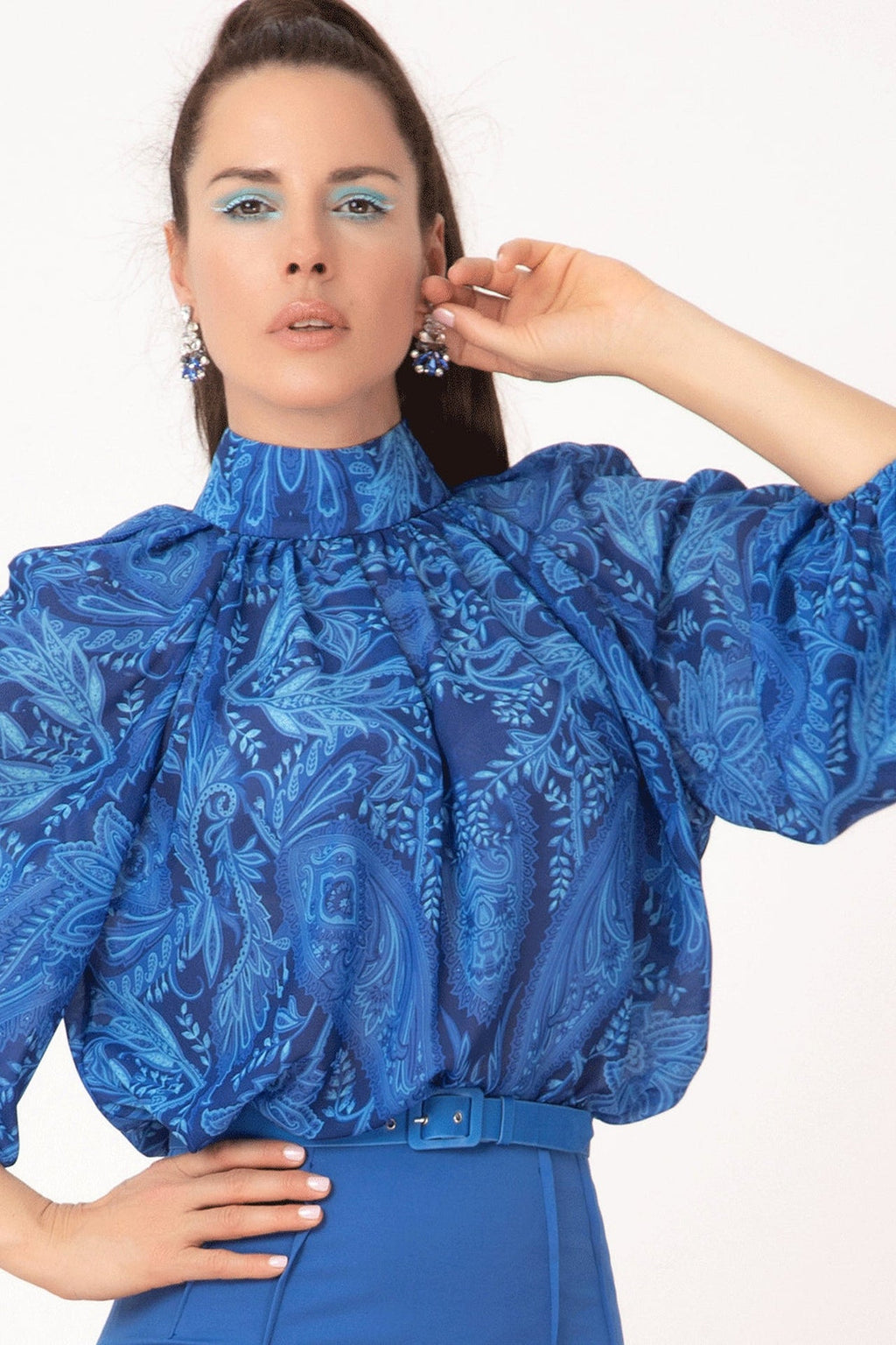 ELEGANT SHIRT - PAISLEY BLUE