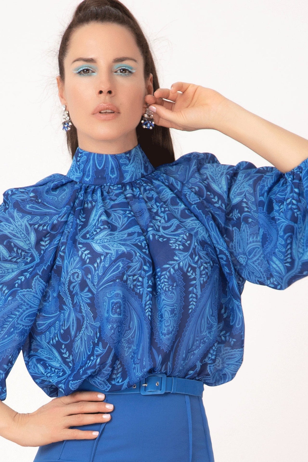 ELEGANT SHIRT - PAISLEY BLUE