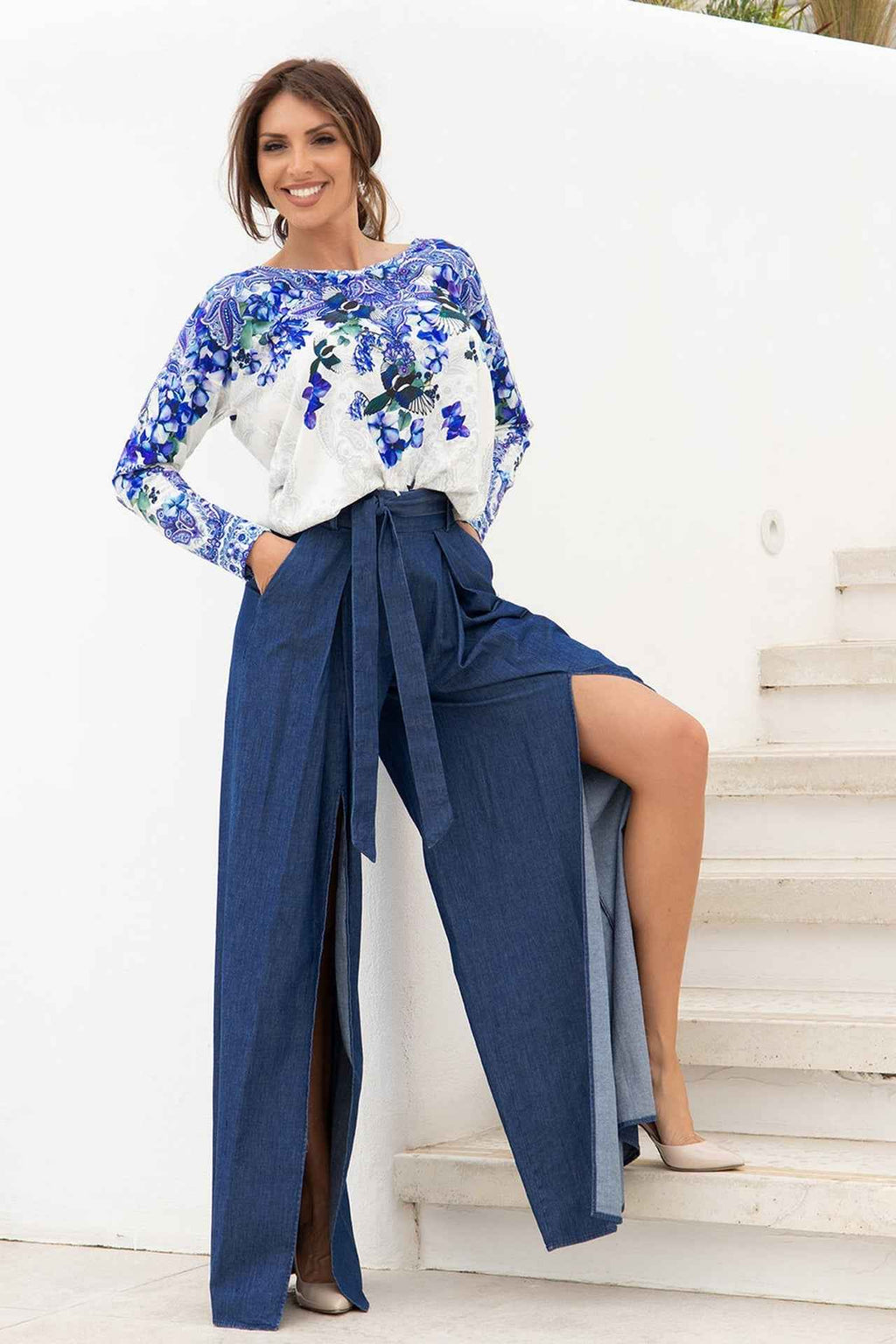 FREE BLOUSE - BLUE BIRDS