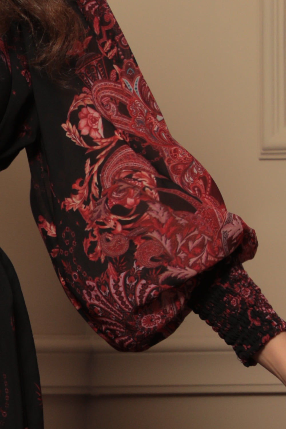 RELAXED FIT DRESS WITH RAGLAN SLEEVES - PAISLEY DARK JIORO СВОБОДНА РОКЛЯ С РЕГЛАН РЪКАВ - PAISLEY DARK JIORO