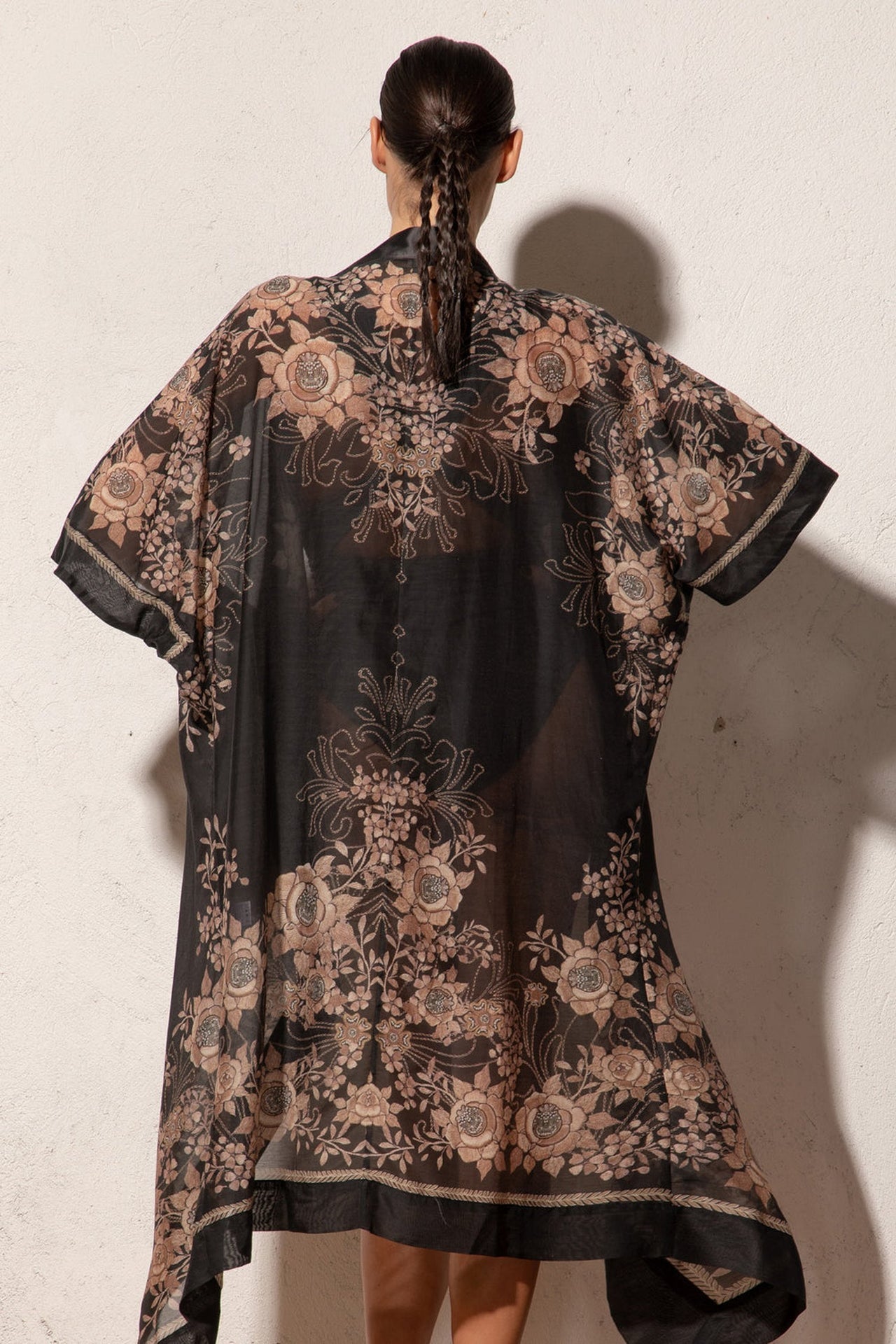 SILK COTTON KIMONO - GOLDEN ROSES JIORO КИМОНО ОТ КОПРИНА И ПАМУК - GOLDEN ROSES JIORO