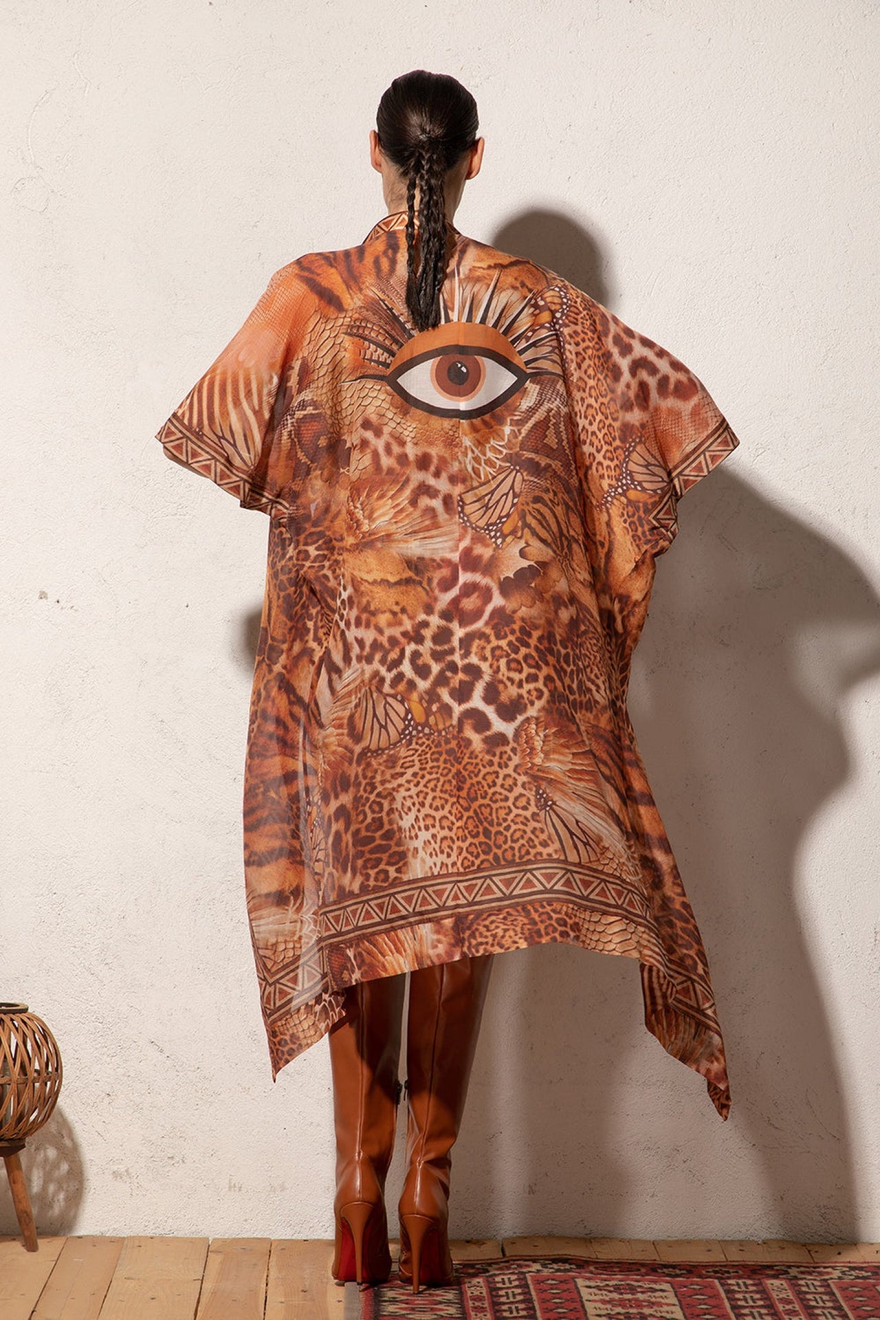 SILK COTTON KIMONO - LEO SAND - Fashion Roots